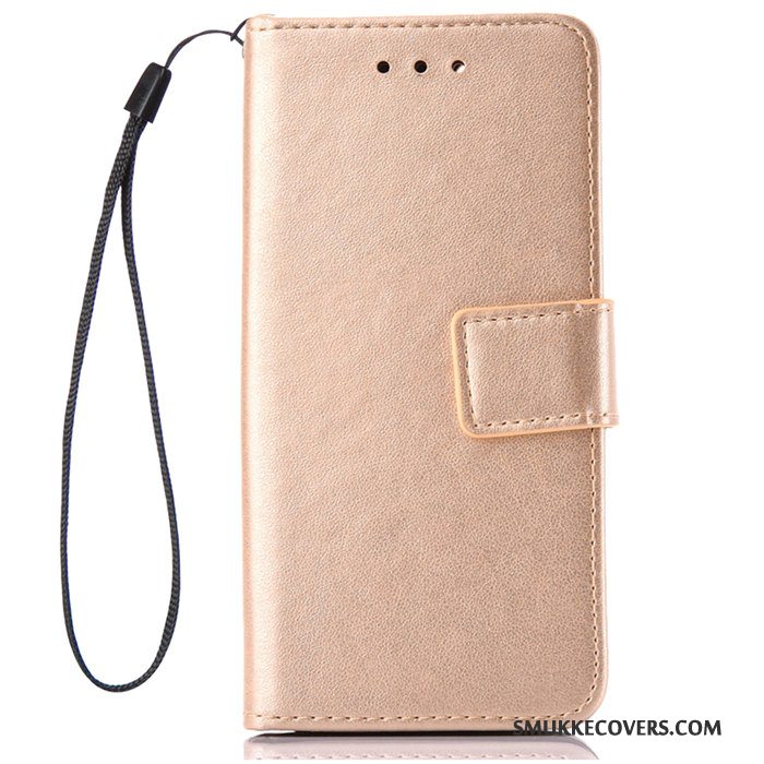 Etui Sony Xperia Z5 Læder Telefonguld, Cover Sony Xperia Z5 Folio Anti-fald