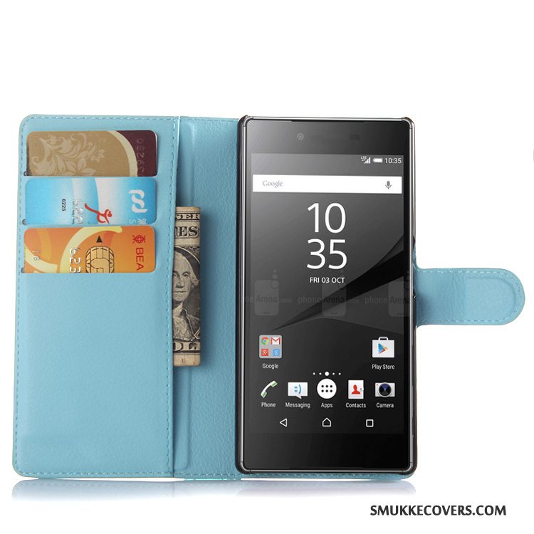 Etui Sony Xperia Z5 Tegnebog Lyserød Telefon, Cover Sony Xperia Z5 Læder