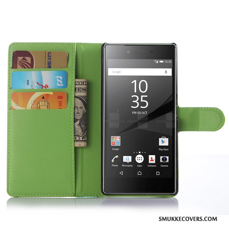 Etui Sony Xperia Z5 Tegnebog Lyserød Telefon, Cover Sony Xperia Z5 Læder