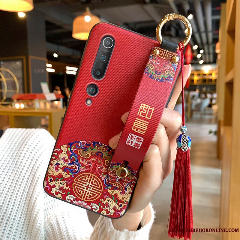 Etui Xiaomi Mi 10 Kreativ Telefonrød, Cover Xiaomi Mi 10 Lille Sektion Tassel
