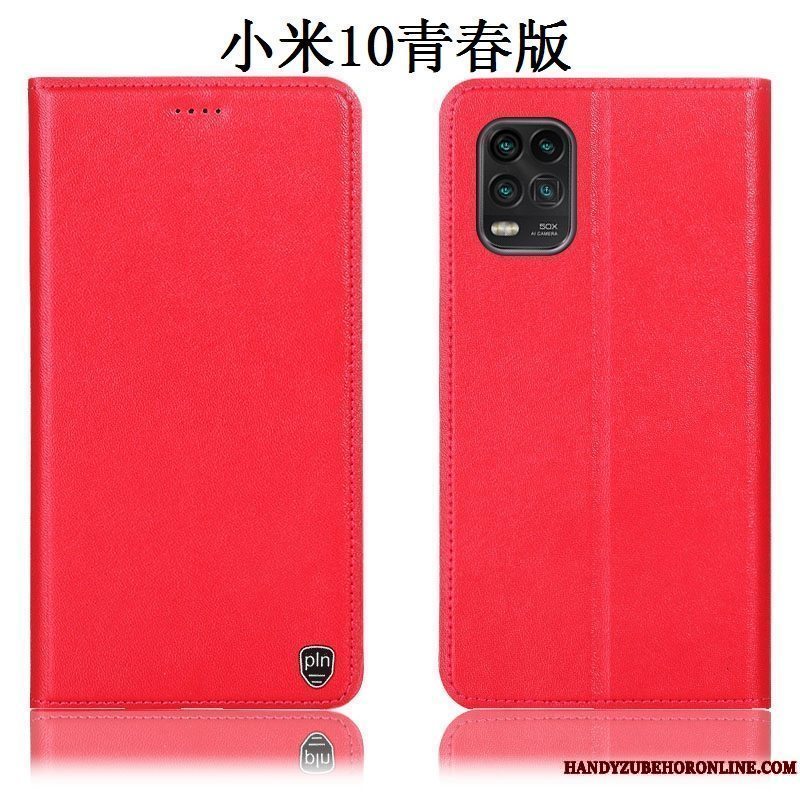 Etui Xiaomi Mi 10 Lite Læder Ungdom Lille Sektion, Cover Xiaomi Mi 10 Lite Folio Gul Telefon