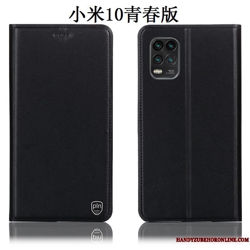 Etui Xiaomi Mi 10 Lite Læder Ungdom Lille Sektion, Cover Xiaomi Mi 10 Lite Folio Gul Telefon