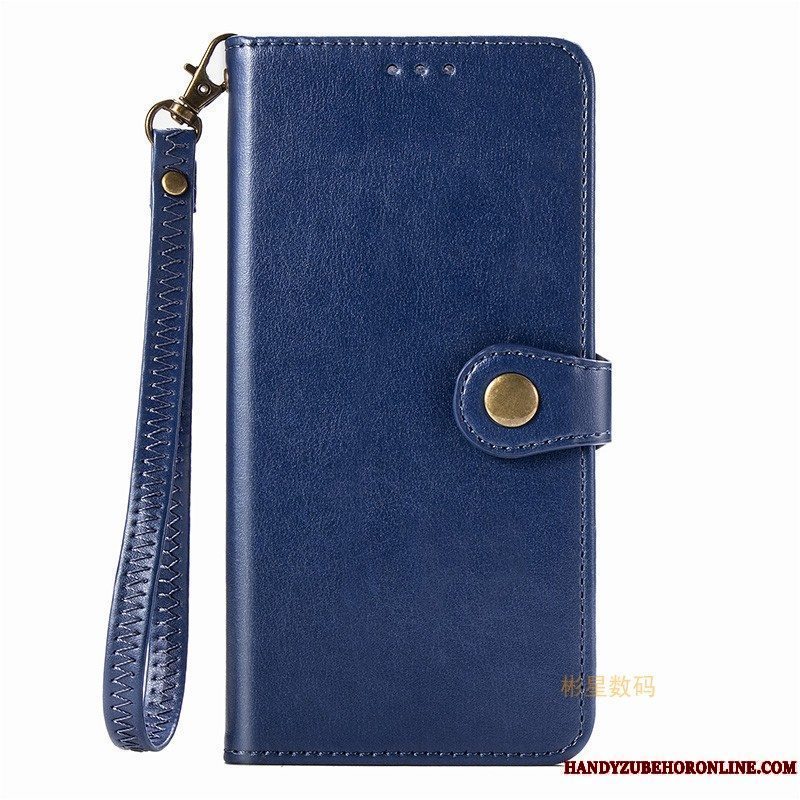 Etui Xiaomi Mi 10 Lite Tasker Anti-fald Ungdom, Cover Xiaomi Mi 10 Lite Folio Blå Lille Sektion