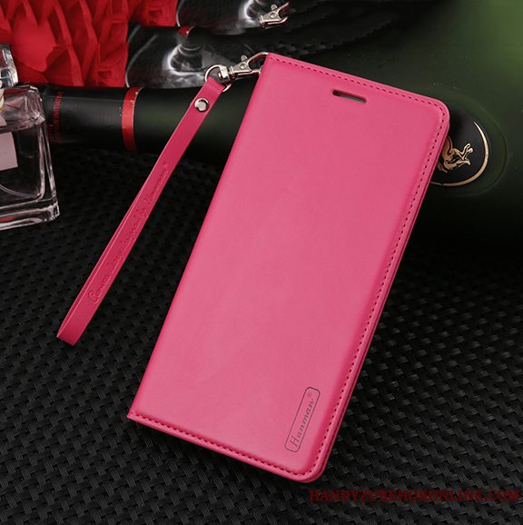 Etui Xiaomi Mi 10 Pro Folio Telefonlyserød, Cover Xiaomi Mi 10 Pro Beskyttelse Hængende Ornamenter Lille Sektion