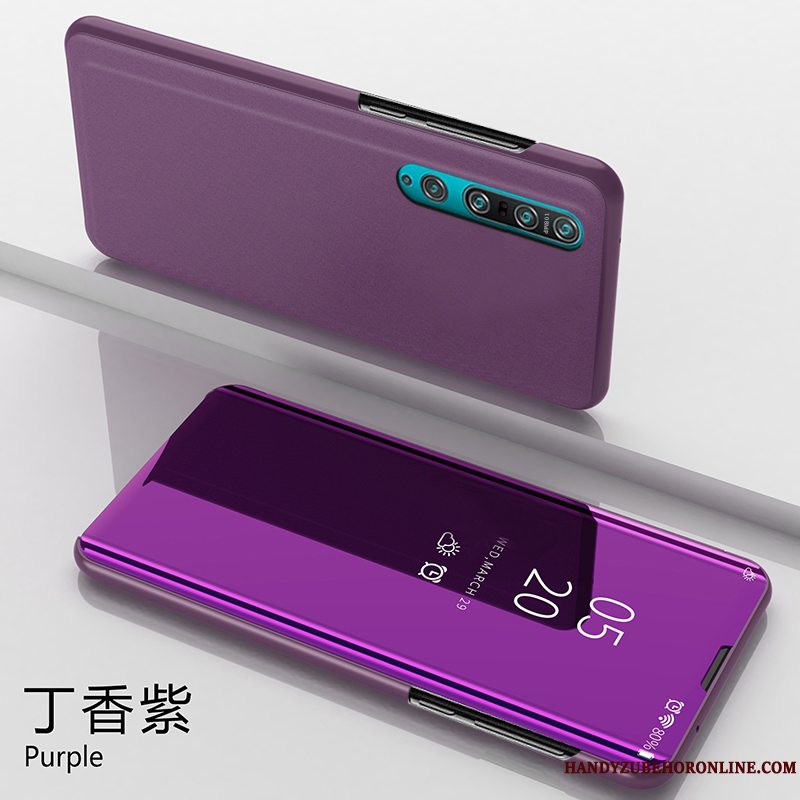 Etui Xiaomi Mi 10 Pro Læder Hærdning Anti-fald, Cover Xiaomi Mi 10 Pro Tasker Telefonlille Sektion