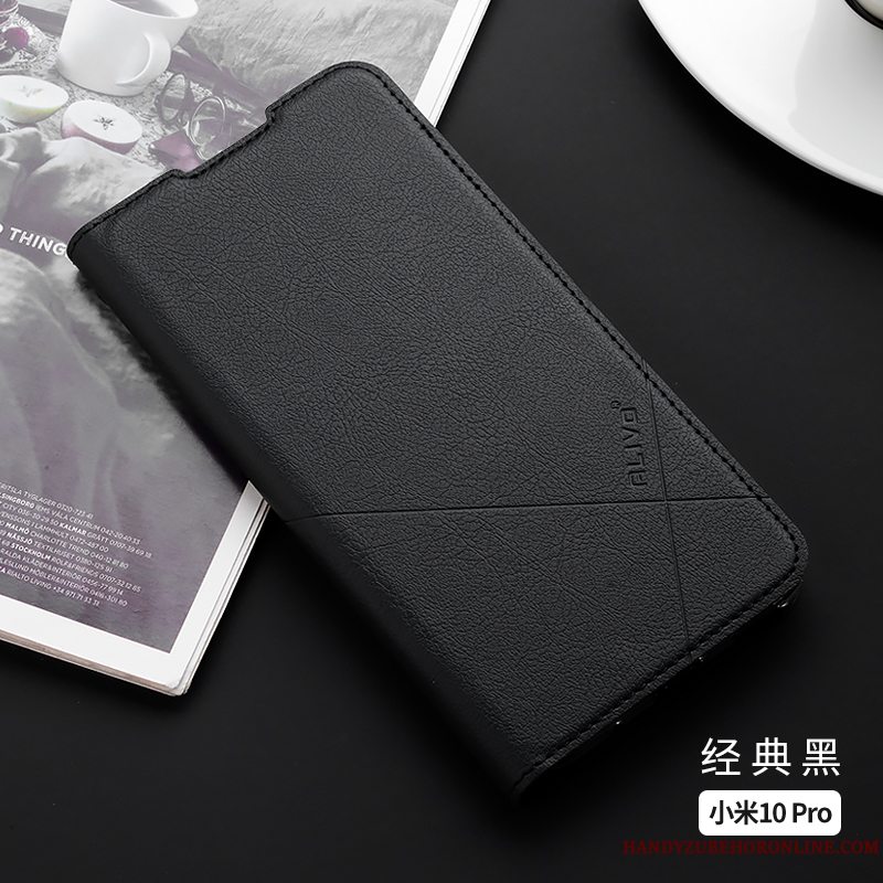 Etui Xiaomi Mi 10 Pro Læder Lille Sektion Tynd, Cover Xiaomi Mi 10 Pro Tasker Anti-fald Telefon