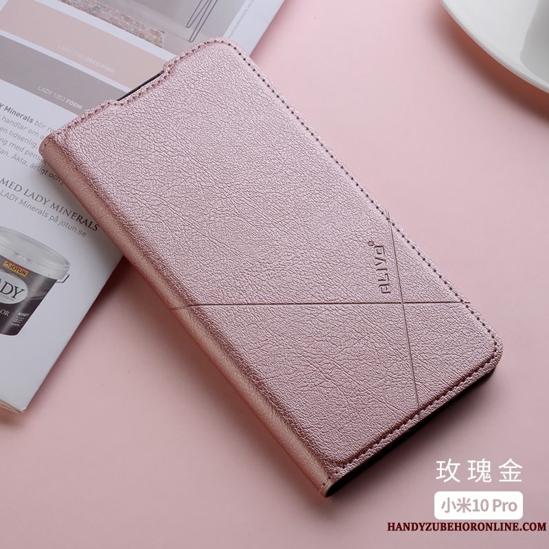 Etui Xiaomi Mi 10 Pro Læder Lille Sektion Tynd, Cover Xiaomi Mi 10 Pro Tasker Anti-fald Telefon