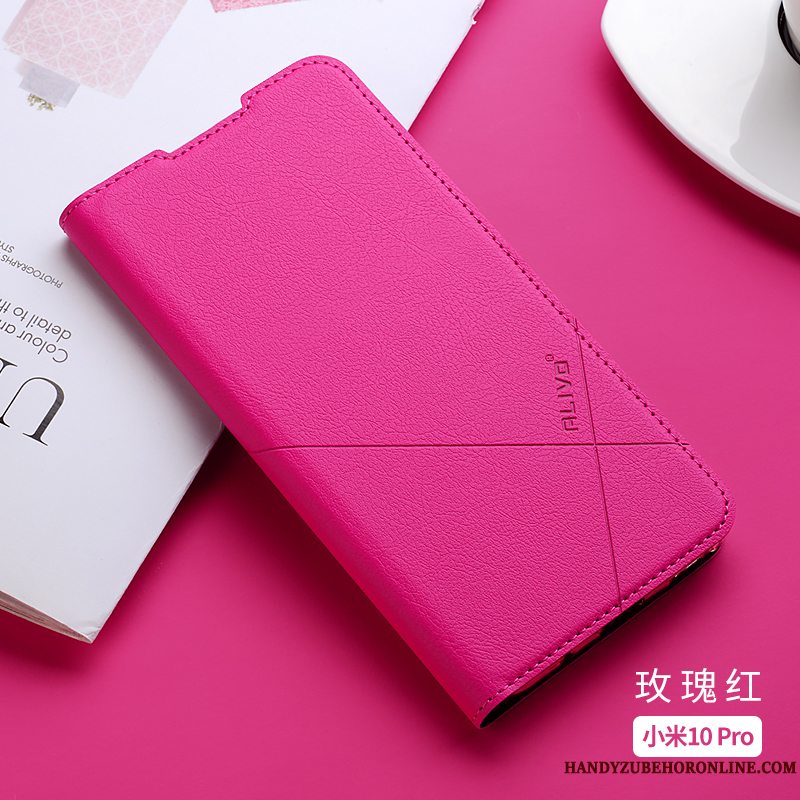 Etui Xiaomi Mi 10 Pro Læder Lille Sektion Tynd, Cover Xiaomi Mi 10 Pro Tasker Anti-fald Telefon