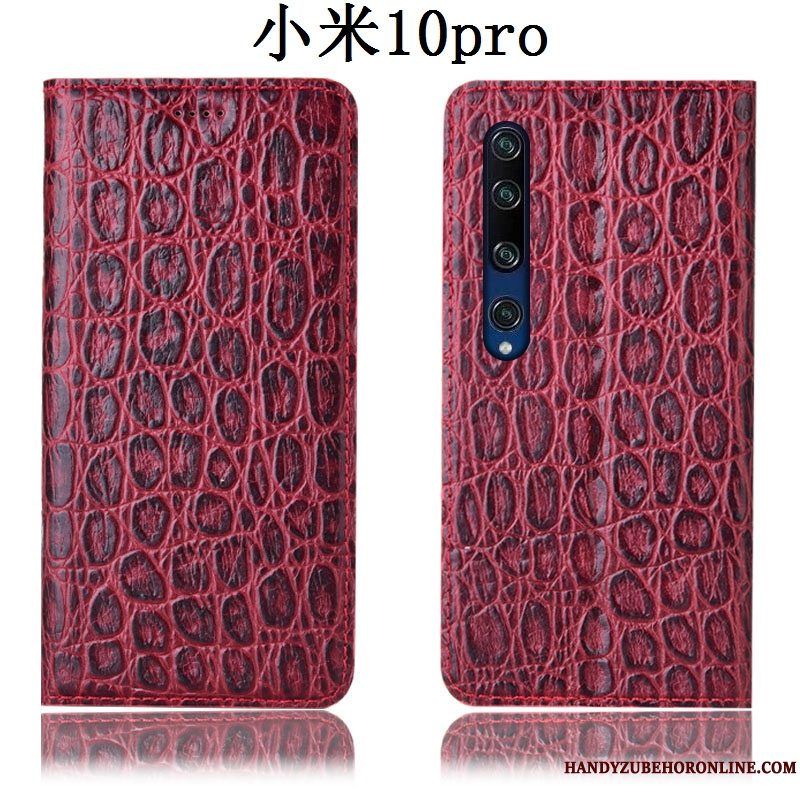 Etui Xiaomi Mi 10 Pro Læder Sort Lille Sektion, Cover Xiaomi Mi 10 Pro Tasker Telefonungdom