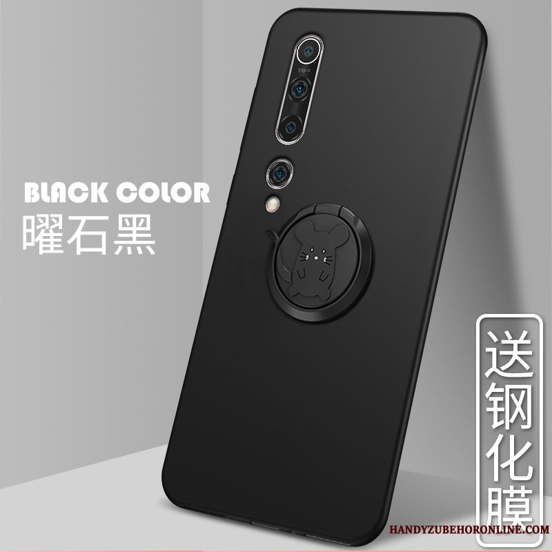 Etui Xiaomi Mi 10 Silikone Nubuck Magnetisk, Cover Xiaomi Mi 10 Tasker Ungdom Rød