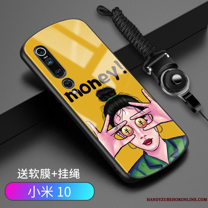 Etui Xiaomi Mi 10 Tasker Af Personlighed Cirkel, Cover Xiaomi Mi 10 Beskyttelse Telefongul