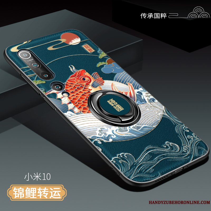 Etui Xiaomi Mi 10 Tasker Telefonaf Personlighed, Cover Xiaomi Mi 10 Blød Gul Nubuck