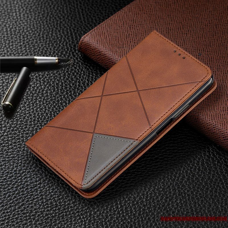 Etui Xiaomi Mi Note 10 Lite Folio Lille Sektion Mørkeblå, Cover Xiaomi Mi Note 10 Lite Beskyttelse Ny Ungdom