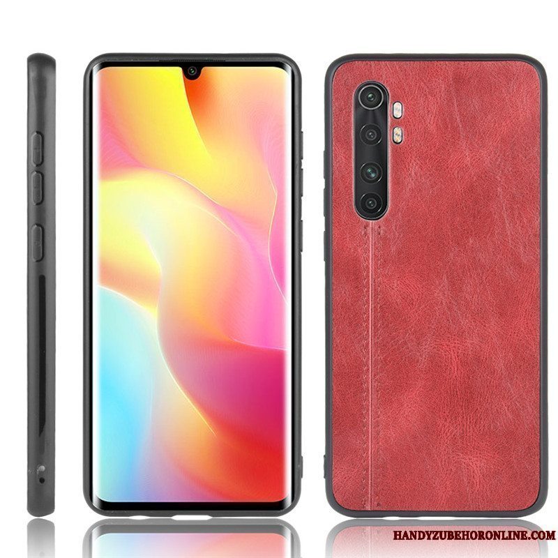 Etui Xiaomi Mi Note 10 Lite Læder Lille Sektion Mønster, Cover Xiaomi Mi Note 10 Lite Beskyttelse Rød Ungdom