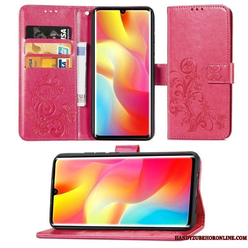 Etui Xiaomi Mi Note 10 Lite Læder Lille Sektion Rød, Cover Xiaomi Mi Note 10 Lite Folio Ungdom Telefon