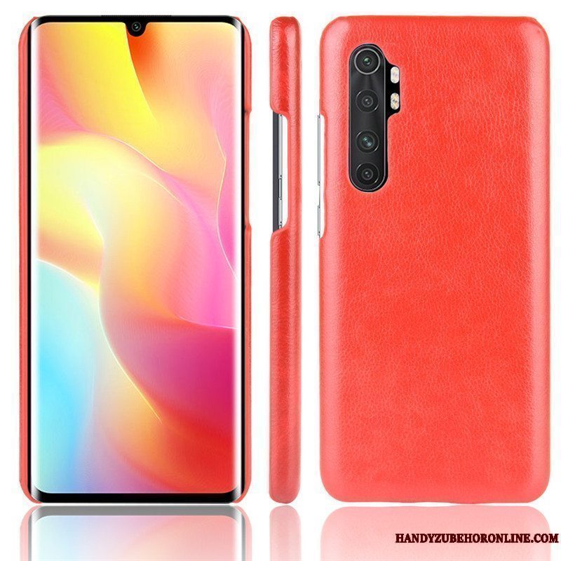 Etui Xiaomi Mi Note 10 Lite Læder Litchi Ungdom, Cover Xiaomi Mi Note 10 Lite Beskyttelse Telefonlille Sektion