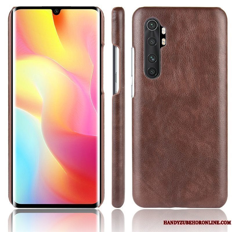 Etui Xiaomi Mi Note 10 Lite Læder Litchi Ungdom, Cover Xiaomi Mi Note 10 Lite Beskyttelse Telefonlille Sektion