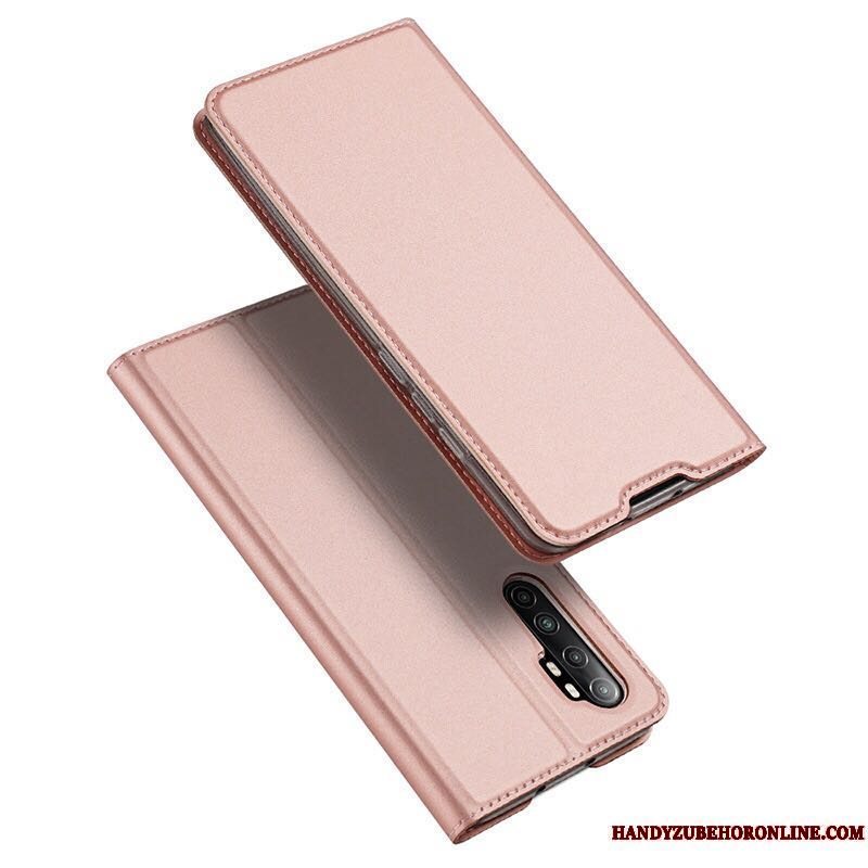 Etui Xiaomi Mi Note 10 Lite Læder Lyserød Telefon, Cover Xiaomi Mi Note 10 Lite Lille Sektion Business