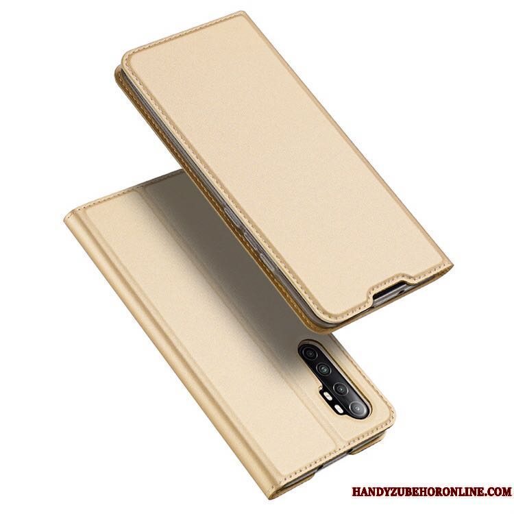 Etui Xiaomi Mi Note 10 Lite Læder Lyserød Telefon, Cover Xiaomi Mi Note 10 Lite Lille Sektion Business