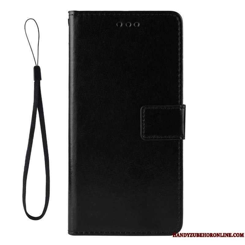 Etui Xiaomi Mi Note 10 Lite Læder Rød Solid Farve, Cover Xiaomi Mi Note 10 Lite Folio Hængende Ornamenter Lille Sektion