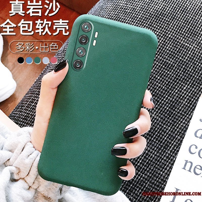 Etui Xiaomi Mi Note 10 Lite Tasker Grå Telefon, Cover Xiaomi Mi Note 10 Lite Beskyttelse Grøn Sort