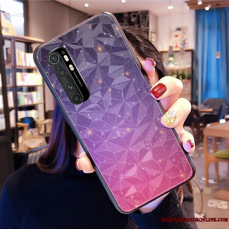 Etui Xiaomi Mi Note 10 Lite Tasker Rombe Telefon, Cover Xiaomi Mi Note 10 Lite Beskyttelse Lille Sektion Lilla