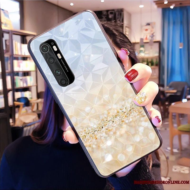 Etui Xiaomi Mi Note 10 Lite Tasker Rombe Telefon, Cover Xiaomi Mi Note 10 Lite Beskyttelse Lille Sektion Lilla