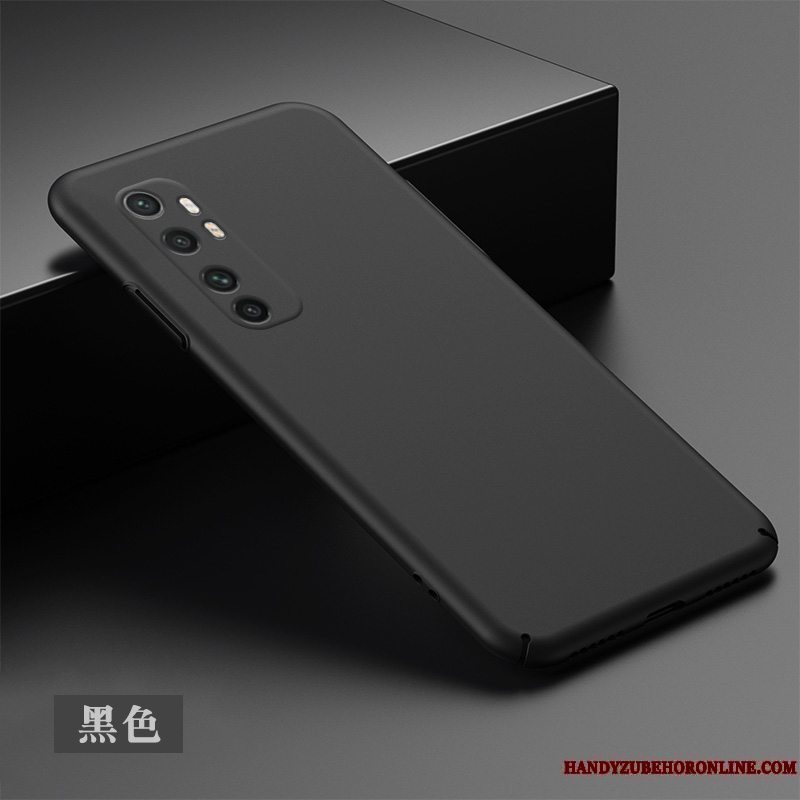 Etui Xiaomi Mi Note 10 Lite Tasker Sort Nubuck, Cover Xiaomi Mi Note 10 Lite Simple Hård