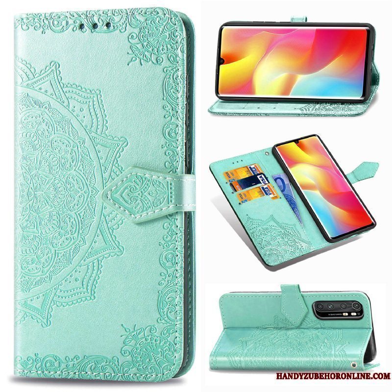 Etui Xiaomi Mi Note 10 Lite Tasker Telefonsort, Cover Xiaomi Mi Note 10 Lite Folio Lille Sektion Anti-fald