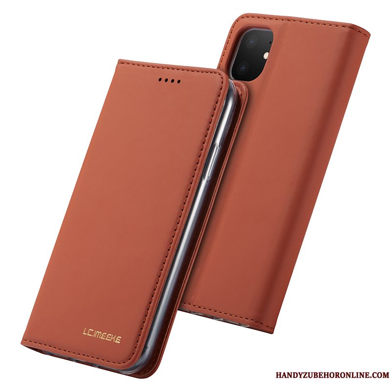 Etui iPhone 11 Beskyttelse Ny Telefon, Cover iPhone 11 Læder High End Rød