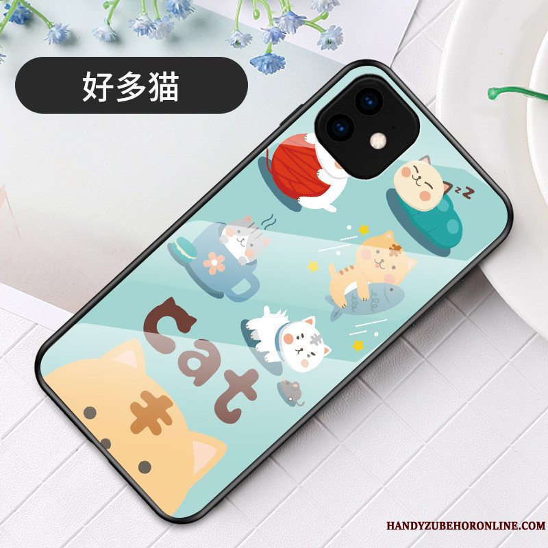 Etui iPhone 11 Cartoon Grøn Trend, Cover iPhone 11 Beskyttelse Glas Telefon