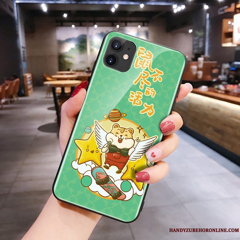 Etui iPhone 11 Cartoon Rød Glas, Cover iPhone 11 Silikone Rotte Telefon