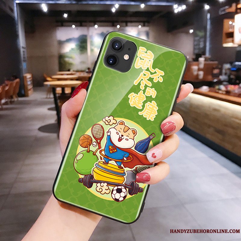 Etui iPhone 11 Cartoon Rød Glas, Cover iPhone 11 Silikone Rotte Telefon