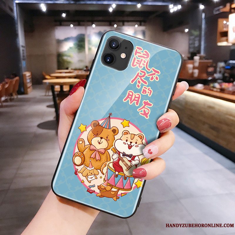 Etui iPhone 11 Cartoon Rød Glas, Cover iPhone 11 Silikone Rotte Telefon