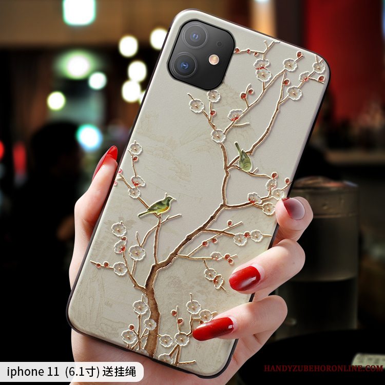 Etui iPhone 11 Kreativ Trend Hvid, Cover iPhone 11 Tasker Af Personlighed Ny