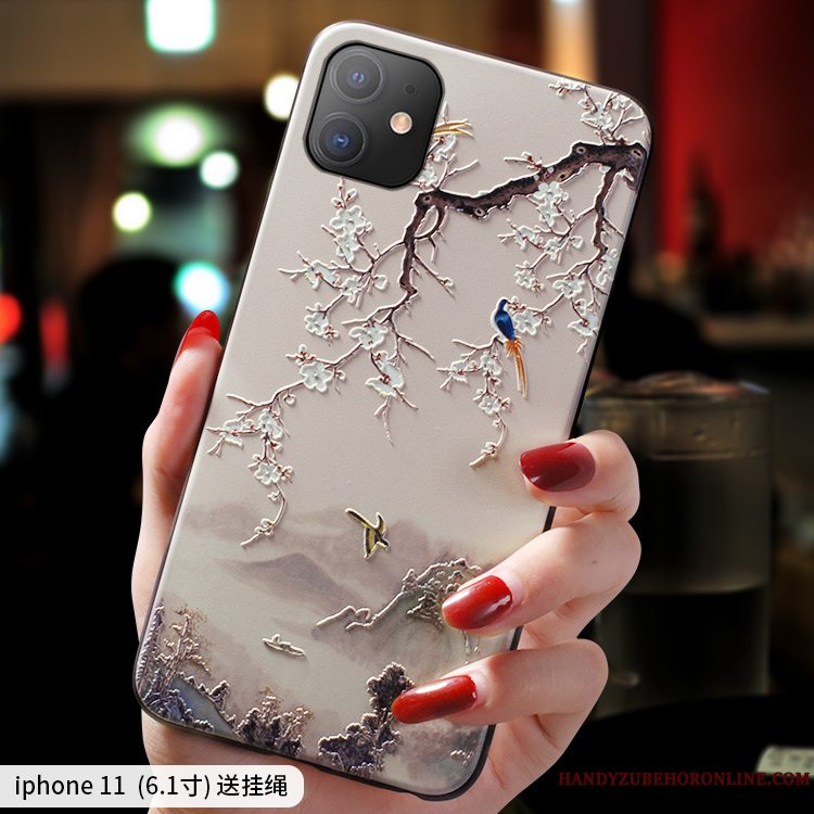 Etui iPhone 11 Kreativ Trend Hvid, Cover iPhone 11 Tasker Af Personlighed Ny