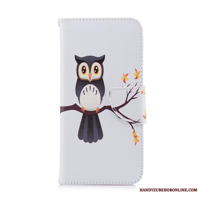 Etui iPhone 11 Læder Ny Telefon, Cover iPhone 11 Cartoon Hvid