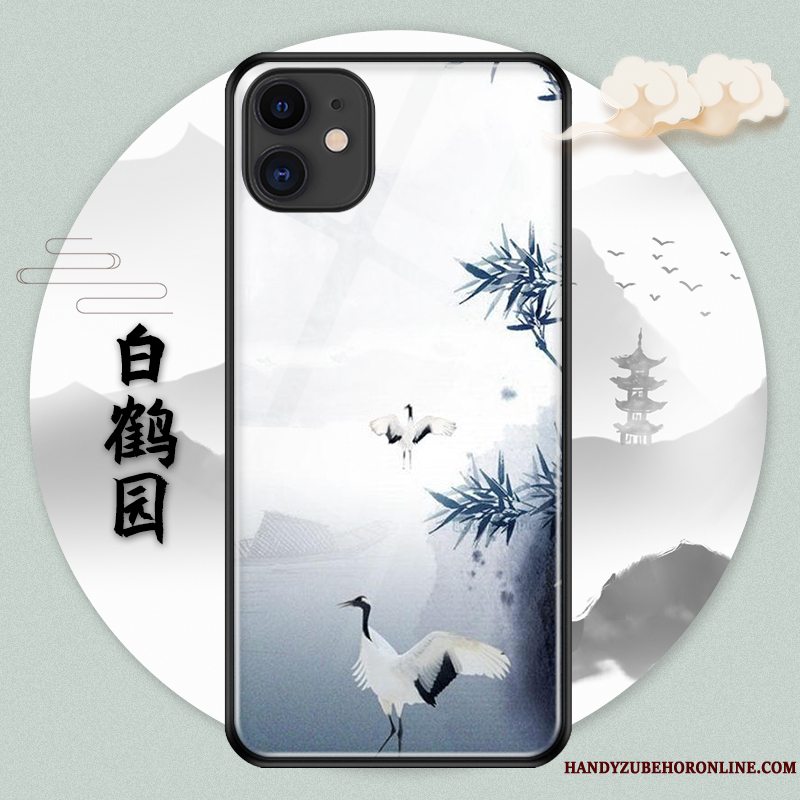 Etui iPhone 11 Pro Blød Blæk Grøn, Cover iPhone 11 Pro Beskyttelse Af Personlighed Scenery