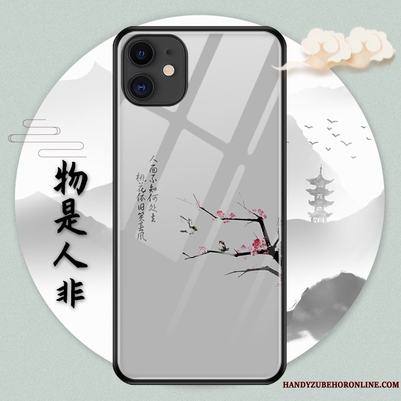 Etui iPhone 11 Pro Blød Blæk Grøn, Cover iPhone 11 Pro Beskyttelse Af Personlighed Scenery