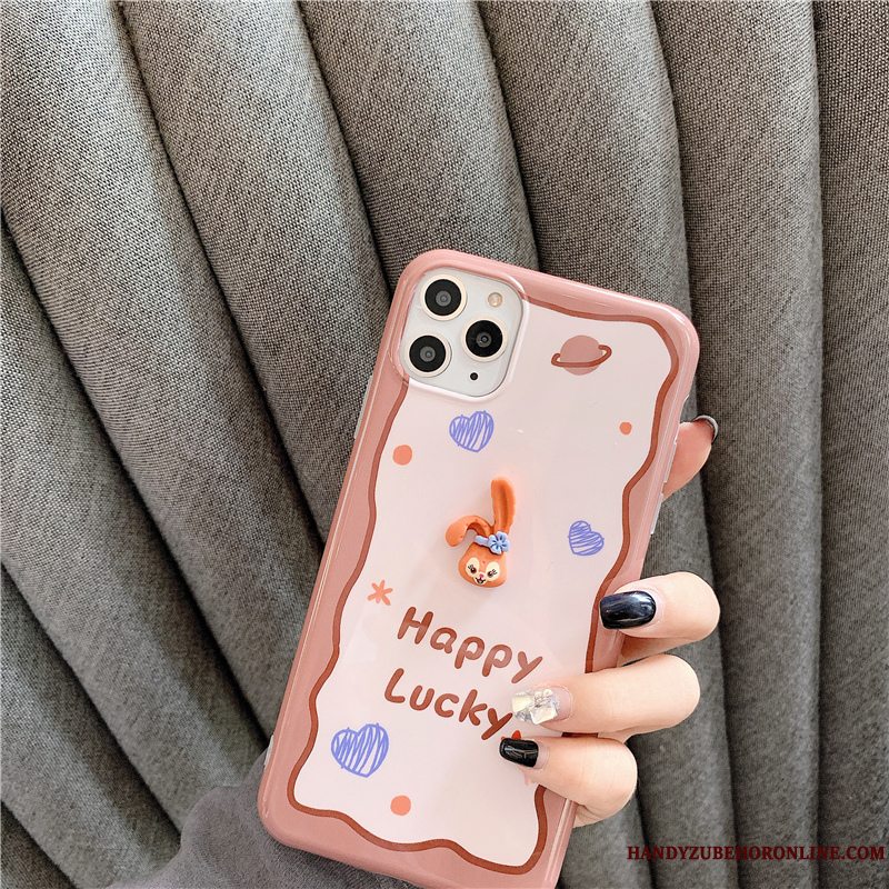 Etui iPhone 11 Pro Blød Lyserød Tredimensionale, Cover iPhone 11 Pro Cartoon Af Personlighed Ny