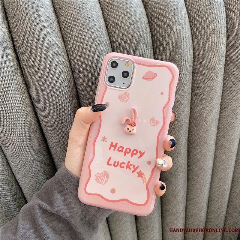 Etui iPhone 11 Pro Blød Lyserød Tredimensionale, Cover iPhone 11 Pro Cartoon Af Personlighed Ny