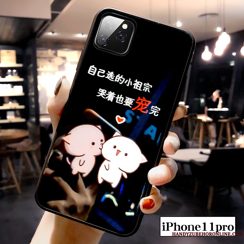 Etui iPhone 11 Pro Cartoon Anti-fald Hvid, Cover iPhone 11 Pro Kreativ Net Red Telefon