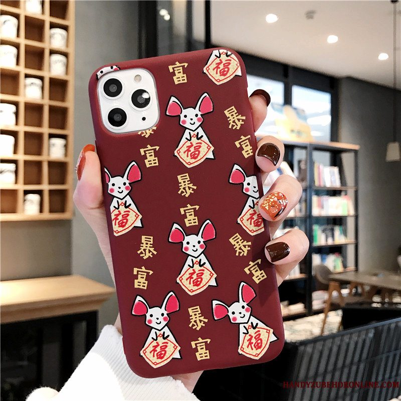 Etui iPhone 11 Pro Cartoon Ny Telefon, Cover iPhone 11 Pro Rød Joyous