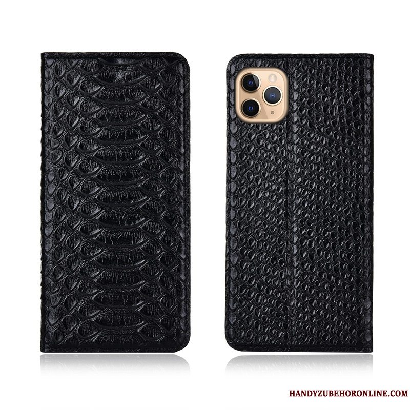 Etui iPhone 11 Pro Folio Anti-fald Telefon, Cover iPhone 11 Pro Læder Mønster Gul