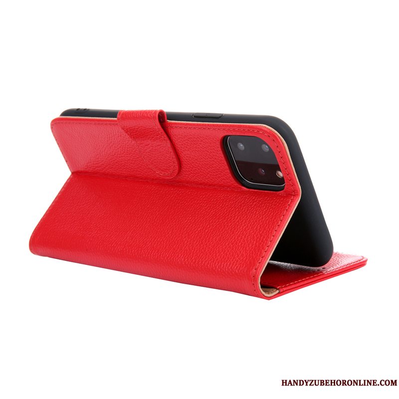 Etui iPhone 11 Pro Folio Kvalitet Spænde, Cover iPhone 11 Pro Læder Business Sort