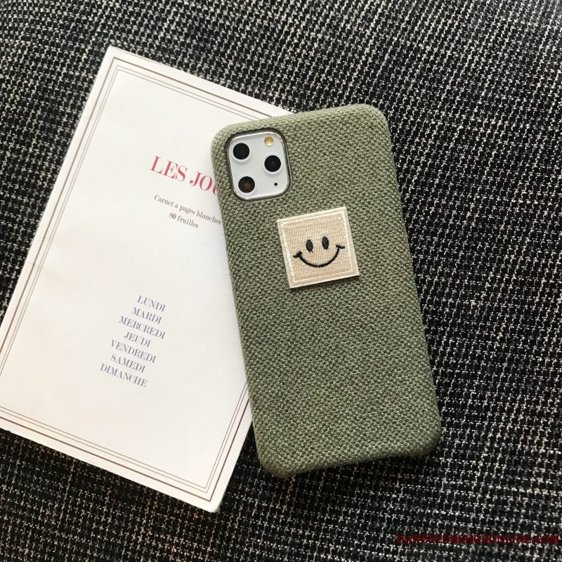 Etui iPhone 11 Pro Max Blød Telefongrå, Cover iPhone 11 Pro Max Smuk Smiley