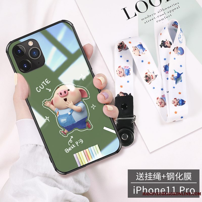 Etui iPhone 11 Pro Max Cartoon Glas High End, Cover iPhone 11 Pro Max Telefonlille Sektion
