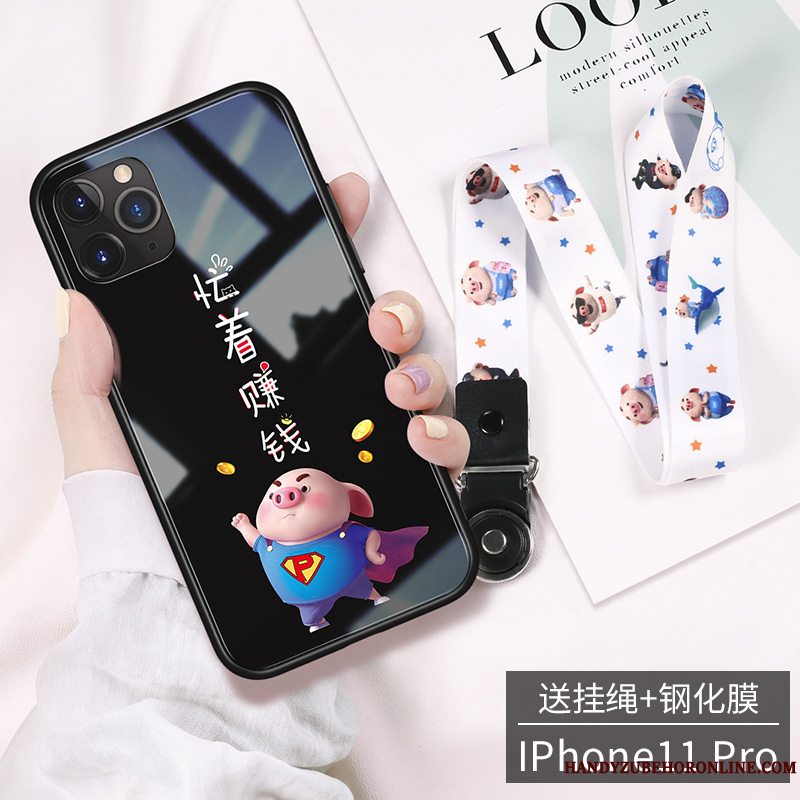 Etui iPhone 11 Pro Max Cartoon Glas High End, Cover iPhone 11 Pro Max Telefonlille Sektion