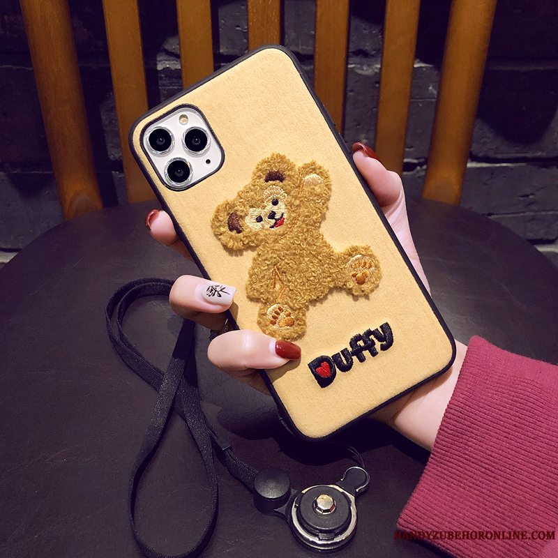 Etui iPhone 11 Pro Max Cartoon Hængende Ornamenter Anti-fald, Cover iPhone 11 Pro Max Lilla Telefon