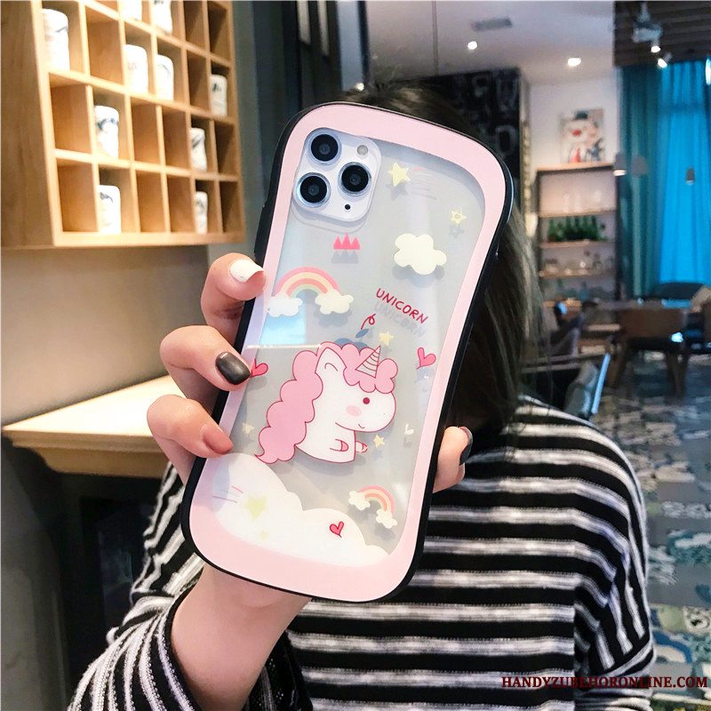 Etui iPhone 11 Pro Max Cartoon Net Red Smuk, Cover iPhone 11 Pro Max Beskyttelse Lyserød Spejl